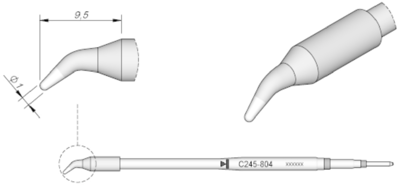 C245804 JBC Soldering tips, desoldering tips and hot air nozzles