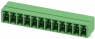 Pin header, 12 pole, pitch 3.5 mm, angled, green, 1844317