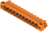 Pin header, 11 pole, pitch 5.08 mm, angled, orange, 1149680000