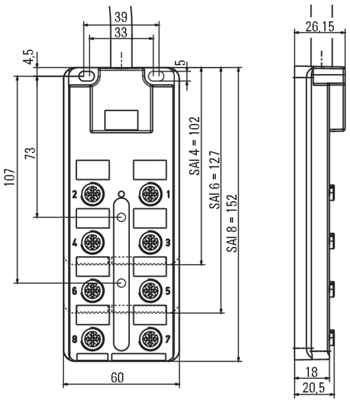 9456200002 Weidmüller Sensor-Actuator Distribution Boxes Image 2