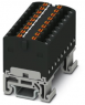 Distribution block, push-in connection, 0.14-2.5 mm², 18 pole, 17.5 A, 6 kV, black, 3002969