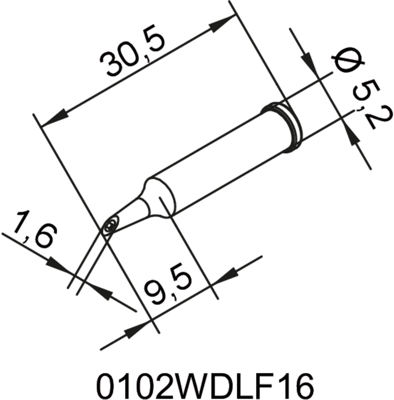 0102WDLF16/SB Ersa Soldering tips, desoldering tips and hot air nozzles Image 2