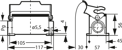 09300161250 Harting Housings for HDC Connectors Image 2