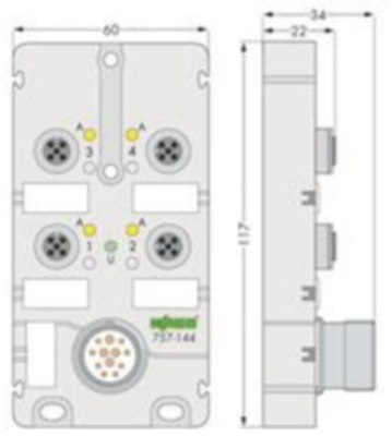 757-144 WAGO Sensor-Actuator Distribution Boxes Image 2