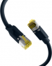 Patch cable, RJ45 plug, straight to RJ45 plug, straight, Cat 6A, S/FTP, LSZH, 1.5 m, black