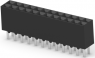 Socket header, 24 pole, pitch 2.54 mm, straight, black, 6-534206-2