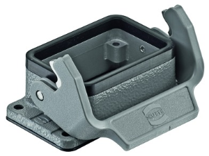 Bulkhead housing, size 6B, die-cast aluminum, longitudinal bow locking, IP65, 09300060301