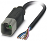 Sensor actuator cable, Cable plug to open end, 6 pole, 5 m, PUR, black, 8 A, 1415032