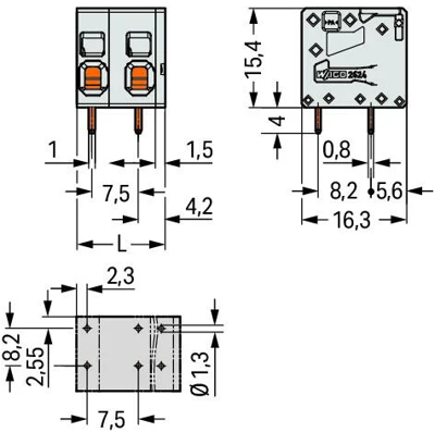 2624-1310 WAGO PCB Terminal Blocks Image 2