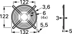 LZ 25 ebm-papst Finger Guards, Fan Covers