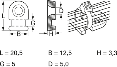 151-28219 HellermannTyton Cable Holders Image 2