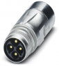 Plug, M17, 4 pole, crimp connection, SPEEDCON locking, straight, 1618406
