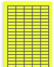 Acrylic Label, (L x W) 28 x 11 mm, yellow, Sheet with 25 pcs