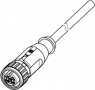 Sensor actuator cable, M12-cable socket, angled to open end, 3 pole, 1 m, PVC, gray, 21348500383010