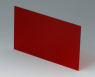 Front/rear panel 79,6x124,2 mm, red/transparent, Acrylic glass