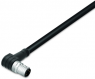 Sensor actuator cable, M8-cable plug, angled to open end, 3 pole, 1.5 m, PUR, black, 4 A, 756-5112/030-015