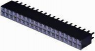 Socket header, 38 pole, pitch 2.54 mm, straight, black, 1-535542-9