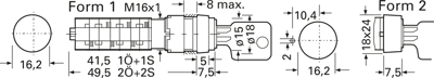 1.15.108.572/0100 RAFI Key Switches Image 2