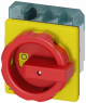 Emergency stop load-break switch, Rotary actuator, 4 pole, 63 A, 690 V, (W x H x D) 90 x 106 x 110.5 mm, front mounting, 3LD2504-1TL53