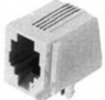 Socket, RJ11/RJ14, 4 pole, 6P4C, Cat 3, solder connection, through hole, 5555979-1