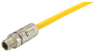 Sensor actuator cable, M12-cable plug, straight to M12-cable plug, straight, 8 pole, 0.5 m, PUR, yellow, 21330101850005