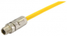 Sensor actuator cable, M12-cable plug, straight to M12-cable plug, straight, 8 pole, 1.5 m, PUR, yellow, 21330101850015