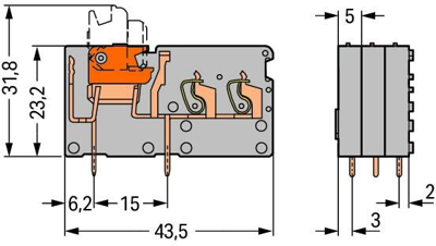 742-151 WAGO PCB Terminal Blocks Image 2