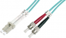 FO duplex patch cable, LC to ST, 1 m, OM3, multimode 50/125 µm