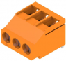 PCB terminal, 3 pole, pitch 5 mm, AWG 26-12, 20 A, screw connection, orange, 1994240000