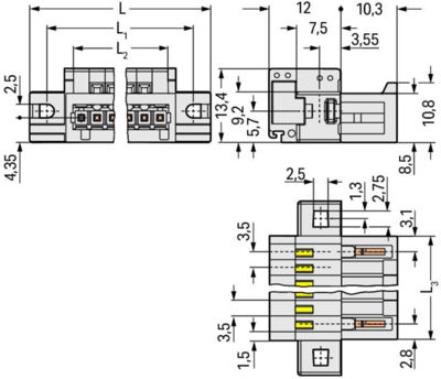 734-302/019-000 WAGO PCB Connection Systems Image 2