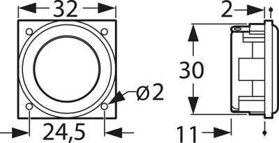 BF32 8 OHM VISATON Acoustic Signal Transmitters Image 2