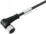 Sensor actuator cable, M12-cable socket, angled to open end, 4 pole, 30 m, PVC, black, 4 A, 1925643000