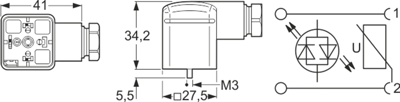 934888034 Hirschmann Automation and Control DIN Valve Connectors