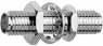 Coaxial adapter, 50 Ω, SMA socket to SMA socket, straight, 100024794