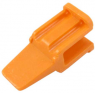 Socket, 4 pole, straight, 2 rows, orange, WM-4S