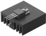 Extruded heatsink, 37.5 x 34.5 x 12.7 mm, 9.5 K/W, black anodized