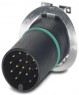 Plug, M12, 17 pole, SMD, screw locking, straight, 1412016
