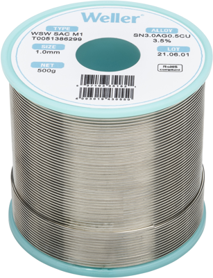 WSW SAC M1 1MM 500G Weller Solder Wires Image 1