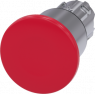 Mushroom pushbutton, unlit, latching, waistband round, red, mounting Ø 22.3 mm, 3SU1050-1EA20-0AA0