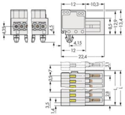 734-314/018-000 WAGO PCB Connection Systems Image 2