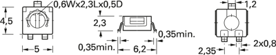 ST-4EMB-201-200 OHM Nidec Copal Trimmer Potentiometers Image 2