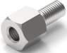 Hexagon spacer bolt, External/Internal Thread, M3/M3, 18 mm, polyamide