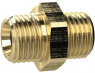 Double threaded nipple, cylindrical, G 1 a., G 1 1/2 a., SW 55, brass