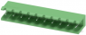 Pin header, 10 pole, pitch 5.08 mm, angled, green, 1759091