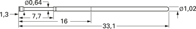 1012/E-Q-1.5N-AU-1.15 PTR Contact Probes