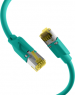 Patch cable, RJ45 plug, straight to RJ45 plug, straight, Cat 6A, S/FTP, LSZH, 15 m, green