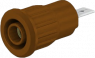 4 mm socket, flat plug connection, mounting Ø 12.2 mm, CAT III, CAT IV, brown, 23.3160-27