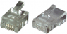 Plug, RJ10, 4 pole, 4P4C, crimp connection, 37512.1-100