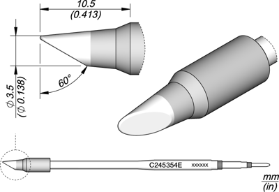 C245354E JBC Soldering tips, desoldering tips and hot air nozzles