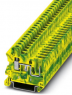 Protective conductor terminal, screw/plug-in connection, 0.14-6.0 mm², 2 pole, 8 kV, yellow/green, 3045606